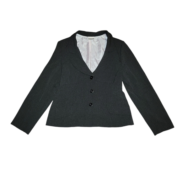 Vintage Fashion Bug button closure long sleeve black/white cardigan, blazer - Picture 1 of 6